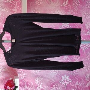 J. America Women's Black V-Neck Top